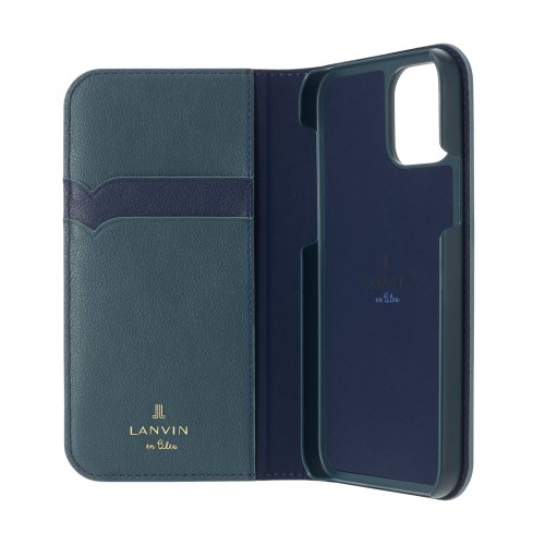 LANVIN en Bleu(Smartphone case)(ランバンオンブルー（スマホケース）)/LANVIN en Bleu － Folio Case Stand & Ring Ribbon 2－Tone for iPhone 13 mini [ Navy/img02