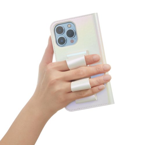 LANVIN en Bleu(Smartphone case)(ランバンオンブルー（スマホケース）)/LANVIN en Bleu － Folio Case Stand & Ring Ribbon for iPhone 13 Pro [ Aurora ]/img05