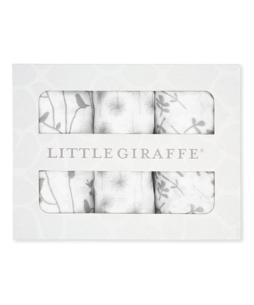 LITTLE GIRAFFE(リトルジラフ)/LITTLE GIRAFFE リトルジラフ モスリンスワドル 3枚セット ネイチャー/シルバー/img01