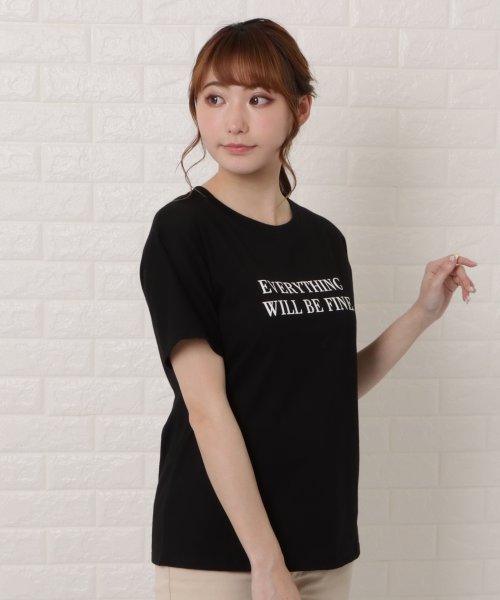 Lace Ladies(レースレディース)/クルーネックレタリング半袖Tシャツ/img01