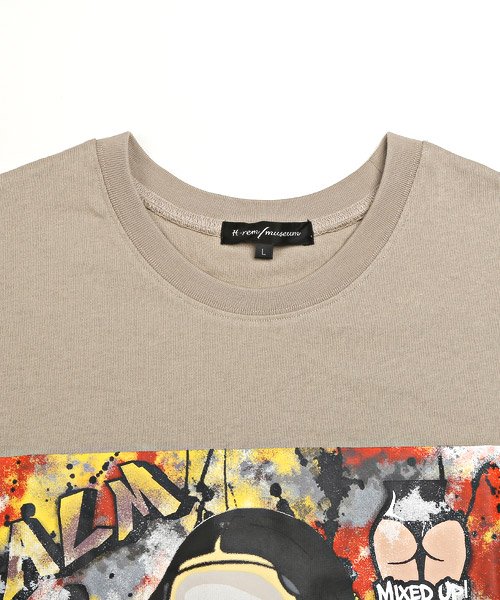 LUXSTYLE(ラグスタイル)/モナリザグラフィティアートTシャツ/Tシャツ メンズ 半袖 モナリザ コラージュ グラフィック プリント ビッグシルエット/img13