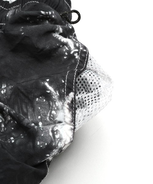 製品染めナイロンショーツ/ショートパンツ メンズ ナイロンパンツ イージーパンツ 軽量 タイダイ染め 無地