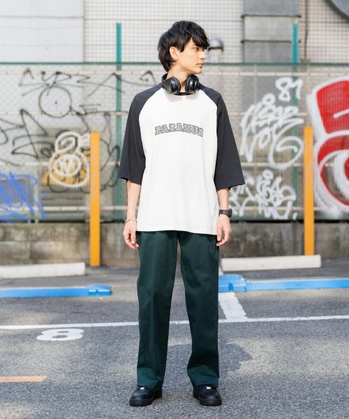 Rocky Monroe(ロッキーモンロー)/Tシャツ ラグラン 半袖 メンズ レディース カットソー プリント カレッジ 天竺ボディ ロゴ 綿 コットン 古着 リラックス ルーズ ビッグシルエット オーバ/img48