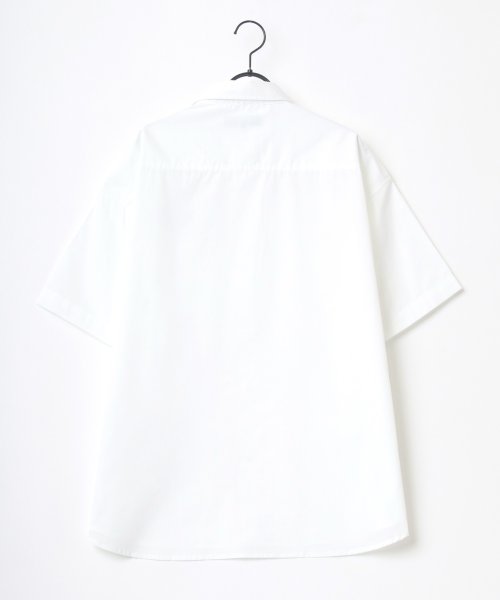 LAZAR(ラザル)/【Lazar】ビッグシルエット ワッペン 刺繍 ムジ ストライプ S/Sシャツ メンズ 半袖/img08
