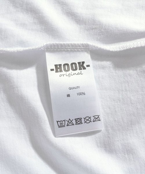 HOOK(HOOK（フック）)/HOOK －original－ アメカジイラストプリントラグランスリーブ半袖TEE/img29