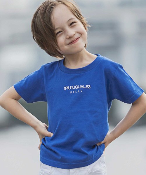 1PIU1UGUALE3 RELAX(1PIU1UGUALE3 RELAX)/1PIU1UGUALE3 RELAX(ウノピゥウノウグァーレトレ)Kids & Junior フロントロゴプリントTシャツ/img01