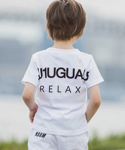 1PIU1UGUALE3 RELAX(1PIU1UGUALE3 RELAX)/1PIU1UGUALE3 RELAX(ウノピゥウノウグァーレトレ)Kids & Junior バックロゴプリントTシャツ/img01