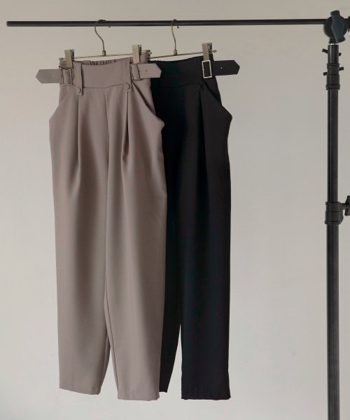 MIELI INVARIANT(ミエリ インヴァリアント)/Pegtop Trousers Belt Pants/img01