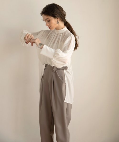 MIELI INVARIANT(ミエリ インヴァリアント)/Pegtop Trousers Belt Pants/img05