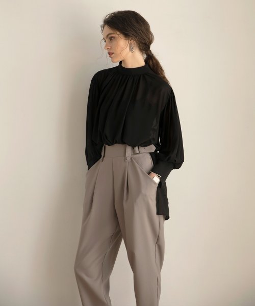 MIELI INVARIANT(ミエリ インヴァリアント)/Pegtop Trousers Belt Pants/img10