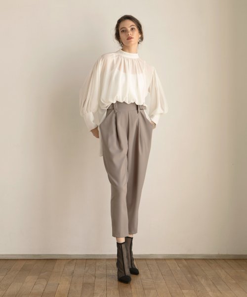 MIELI INVARIANT(ミエリ インヴァリアント)/Pegtop Trousers Belt Pants/img11