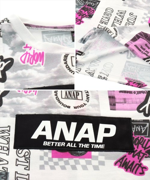 ANAP　GiRL(アナップガール)/R+S転写総柄ビッグTシャツ/img14