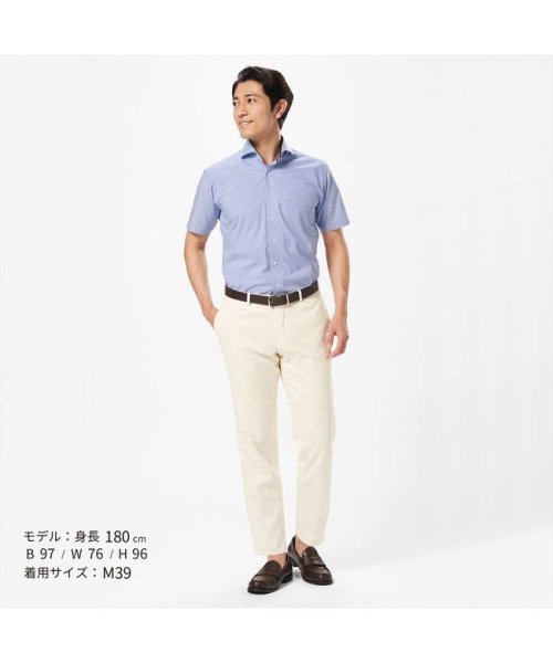 TOKYO SHIRTS(TOKYO SHIRTS)/【Layered Cool】形態安定 ホリゾンタルワイド 半袖ビジネスワイシャツ/img02