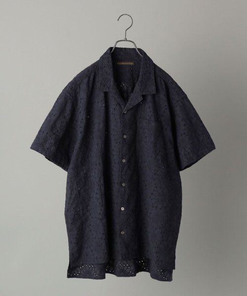 SHIPS MEN(シップス　メン)/【SHIPS別注】BENCH MARKING SHIRT: フラワーレース オープンカラーシャツ/img35