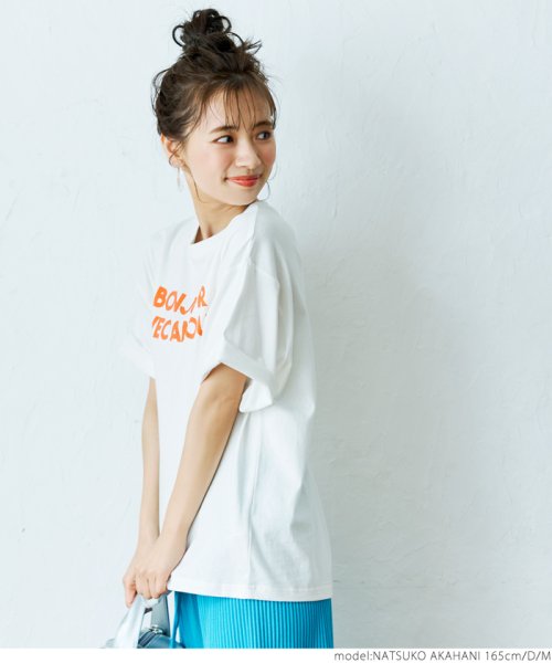 coca(コカ)/【5部丈】ビッグシルエットロゴプリントTシャツ/img14