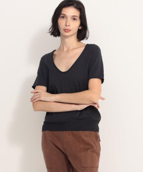 ストレッチリネン ソフトVネックプルオーバー WYLP3758 