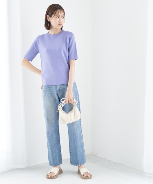 ROPE' PICNIC(ロペピクニック)/Beauty knit/ハーフスリーブニットトップス/WEB限定カラーあり/img31