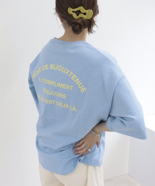 fredy couleur(フレディ クルール)/バックプリント 裾ラウンドTシャツ/img12