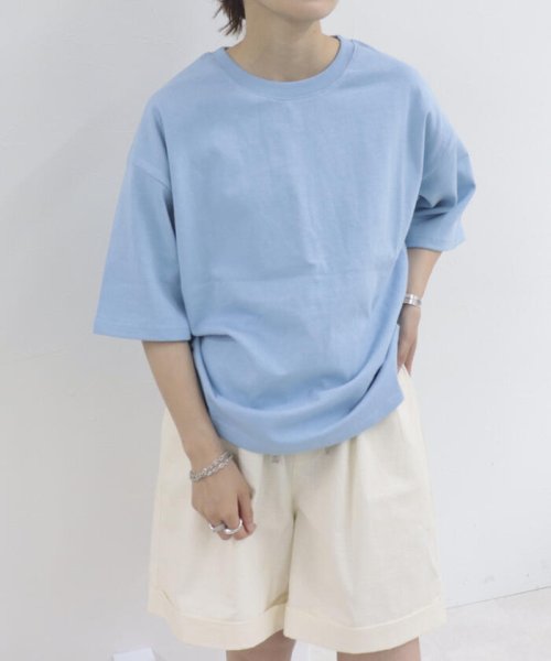 fredy couleur(フレディ クルール)/バックプリント 裾ラウンドTシャツ/img14