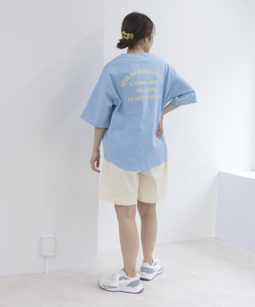 fredy couleur(フレディ クルール)/バックプリント 裾ラウンドTシャツ/img16