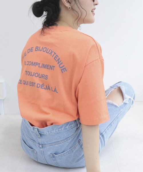 fredy couleur(フレディ クルール)/バックプリント 裾ラウンドTシャツ/img19