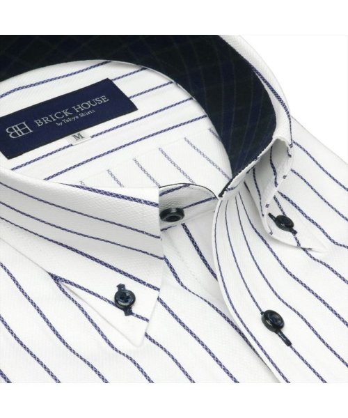 TOKYO SHIRTS(TOKYO SHIRTS)/形態安定 ボタンダウンカラー 半袖ビジネスワイシャツ/img02