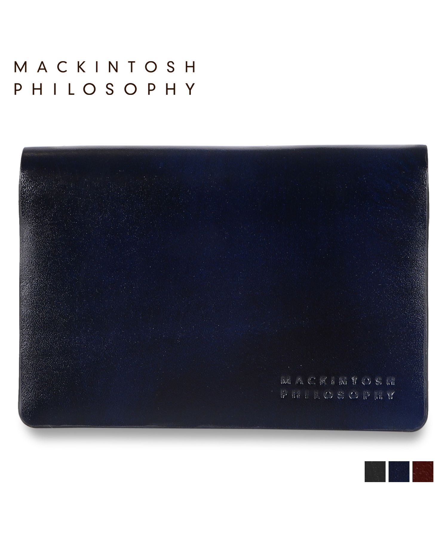 マッキントッシュ フィロソフィー MACKINTOSH PHILOSOPHY カードケース 名刺入れ 定期入れ メンズ 本革 ローワン CARD  CASE ブラ