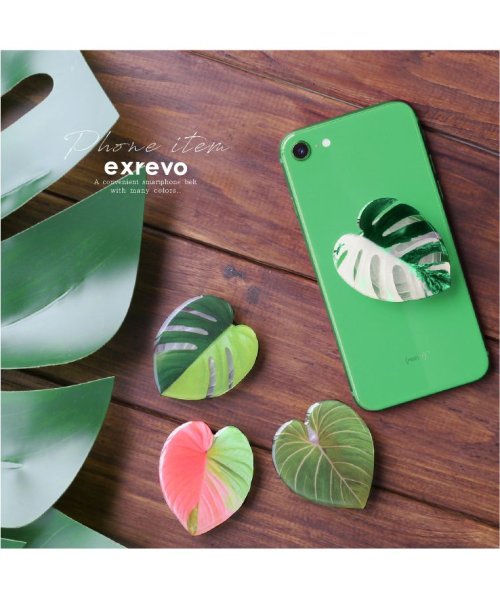 exrevo(エクレボ)/スマホグリップ グリップトック 韓国 iphone スマホ グリップ キャラ 透明 いぬ 花  落下防止 スマホスタンド 薄型 ストラップ かわいい おしゃれ /img20