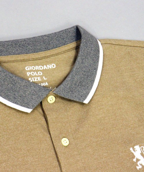 GIORDANO(ジョルダーノ)/GIORDANO/ライオンロゴ半袖ポロシャツ/img37