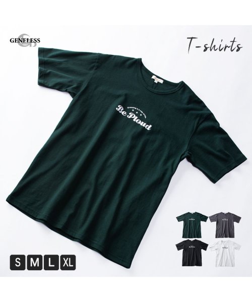  GENELESS(GENELESS)/半袖 tシャツ メンズ 綿100 半袖tシャツ クルーネック Uネック おしゃれ カットソー プリントtシャツ/img01