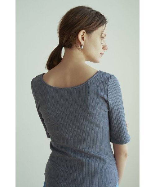 CLANE(クラネ)/RIB DEEP NECK TOPS/img12