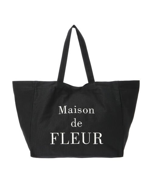 Maison de FLEUR(メゾンドフルール)/ブランドロゴ帆布ワイドトートバッグ/img08