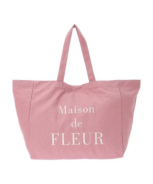 Maison de FLEUR(メゾンドフルール)/ブランドロゴ帆布ワイドトートバッグ/img09
