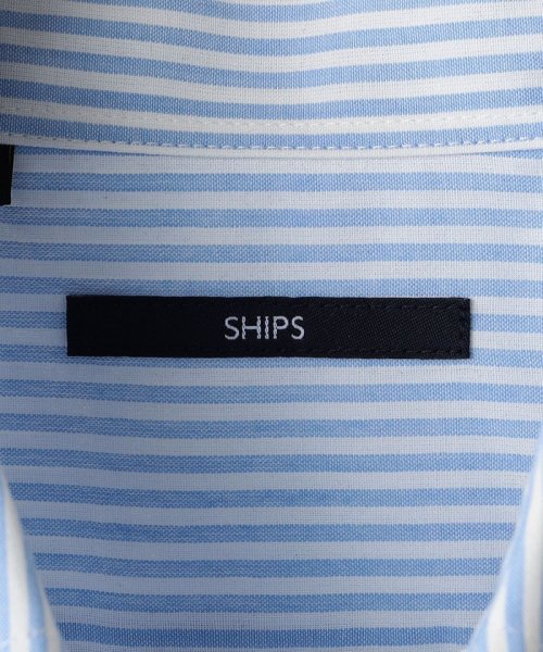 SHIPS MEN(シップス　メン)/*SHIPS: 防シワ/吸水速乾 Drymix(R) ワンポイント ロゴ ストライプ ブロード ボタンダウン ショートスリーブ シャツ/img20