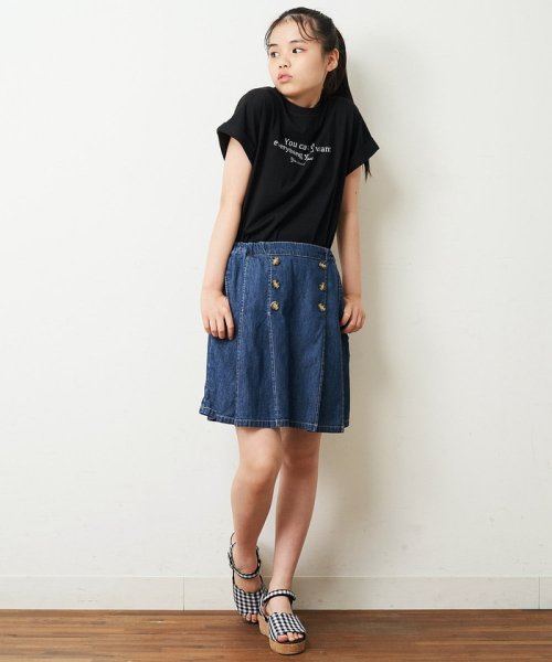 a.v.v(KID'S)(アー・ヴェ・ヴェキッズ)/[100－130]ロールアップスリーブロゴプリントTシャツ/img06