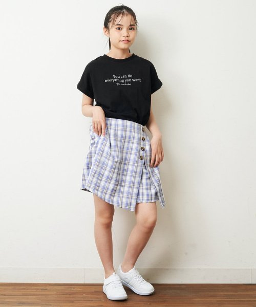 a.v.v(KID'S)(アー・ヴェ・ヴェキッズ)/[100－130]ロールアップスリーブロゴプリントTシャツ/img08