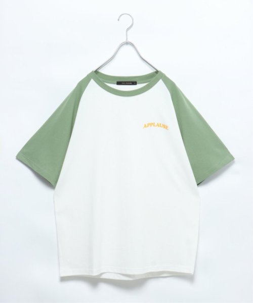 VENCE　EXCHANGE(ヴァンス　エクスチェンジ)/ＡＰＰＬＡＵＳＥラグランＴシャツ/img13