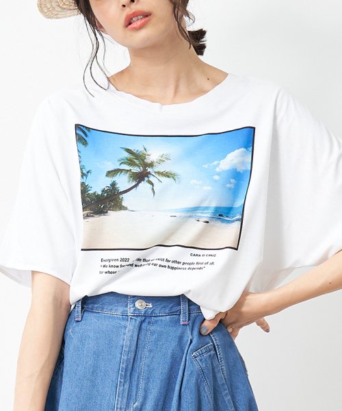 CARA　O　CRUZ(キャラ・オ・クルス)/ヤシの木ビッグTシャツ/img12