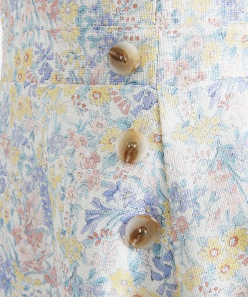 tocco closet(トッコクローゼット)/サイド飾り釦付きフラワープリントフレアスカート/img22