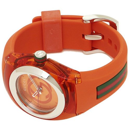 グッチ 時計 レディース メンズ シンク 36mm クォーツ オレンジ シルバー GUCCI YA137311 GUCCI グッチ 時計 レディース メンズ シンク 36mm クォーツ オレンジ