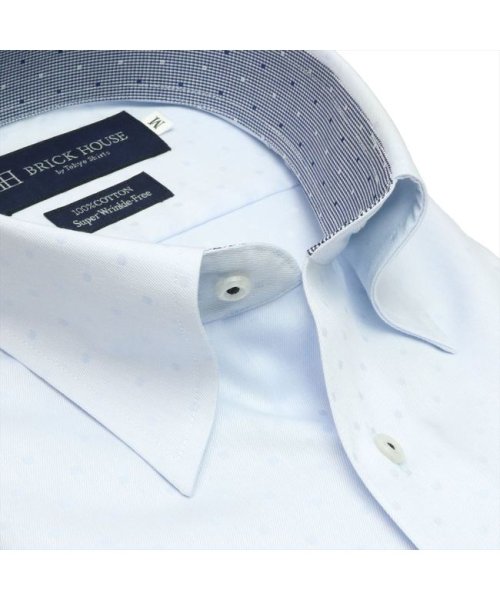 TOKYO SHIRTS(TOKYO SHIRTS)/【超形態安定】スナップダウンカラー 綿100% 半袖ビジネスワイシャツ/img02