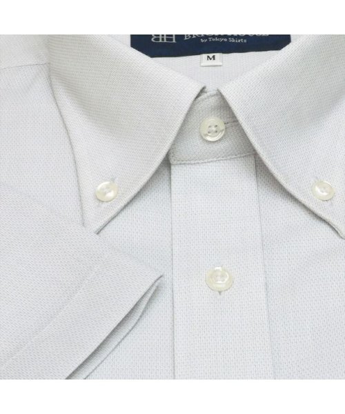 TOKYO SHIRTS(TOKYO SHIRTS)/形態安定 ボタンダウンカラー 半袖ビジネスワイシャツ/img03