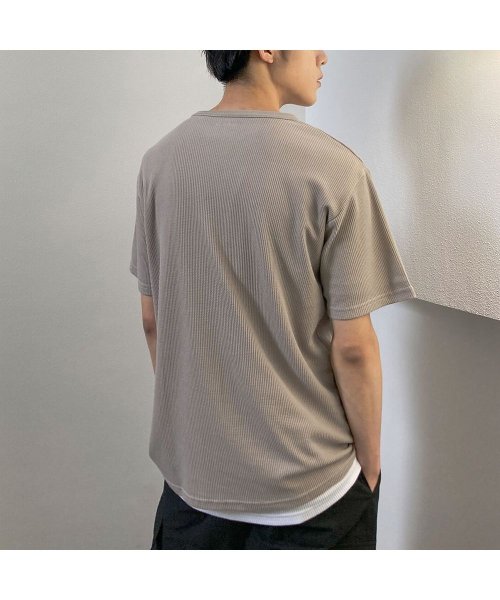 MAC HOUSE(men)(マックハウス（メンズ）)/NAVY ネイビー 倍速 ワッフル半袖Tシャツ MH/03756SS/img15