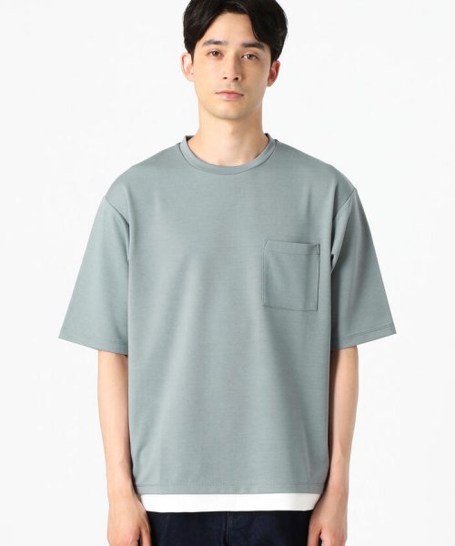 COMME CA ISM MENS(コムサイズム（メンズ）)/フェイクレイヤード クルーネックＴシャツ/img12