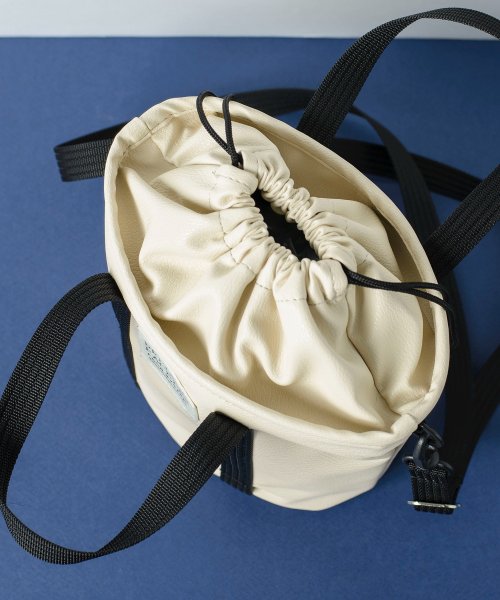 FREDRIK PACKERS(FREDRIK PACKERS)/【FREDRIK PACKERS / フレドリックパッカーズ】EC限定カラーあり！DRAWSTRING MINI TOTE ECO LEATHER 2WAY巾着/img06