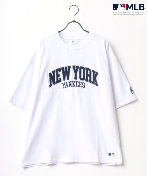 LAZAR(ラザル)/【Lazar】MLB/メジャーリーグベースボール ビッグシルエット カレッジ チームロゴ サガラ 刺繍 Tシャツ/img17