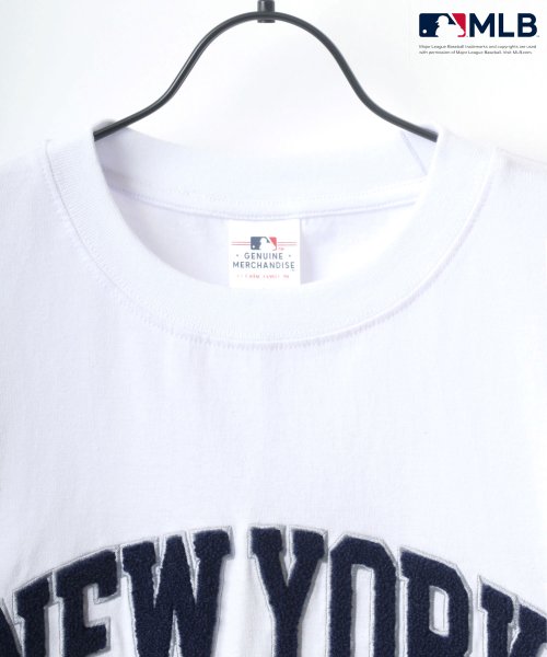 LAZAR(ラザル)/【Lazar】MLB/メジャーリーグベースボール ビッグシルエット カレッジ チームロゴ サガラ 刺繍 Tシャツ/img18