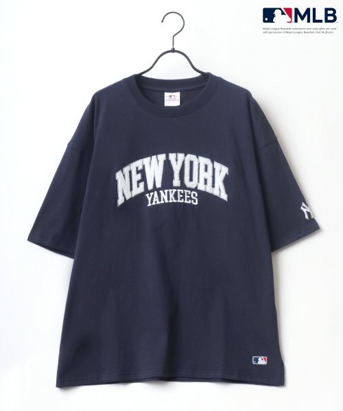 LAZAR(ラザル)/【Lazar】MLB/メジャーリーグベースボール ビッグシルエット カレッジ チームロゴ サガラ 刺繍 Tシャツ/img27