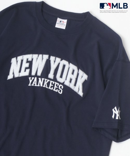 LAZAR(ラザル)/【Lazar】MLB/メジャーリーグベースボール ビッグシルエット カレッジ チームロゴ サガラ 刺繍 Tシャツ/img31