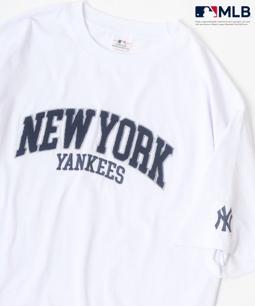 LAZAR(ラザル)/【Lazar】MLB/メジャーリーグベースボール ビッグシルエット カレッジ チームロゴ サガラ 刺繍 Tシャツ/img32